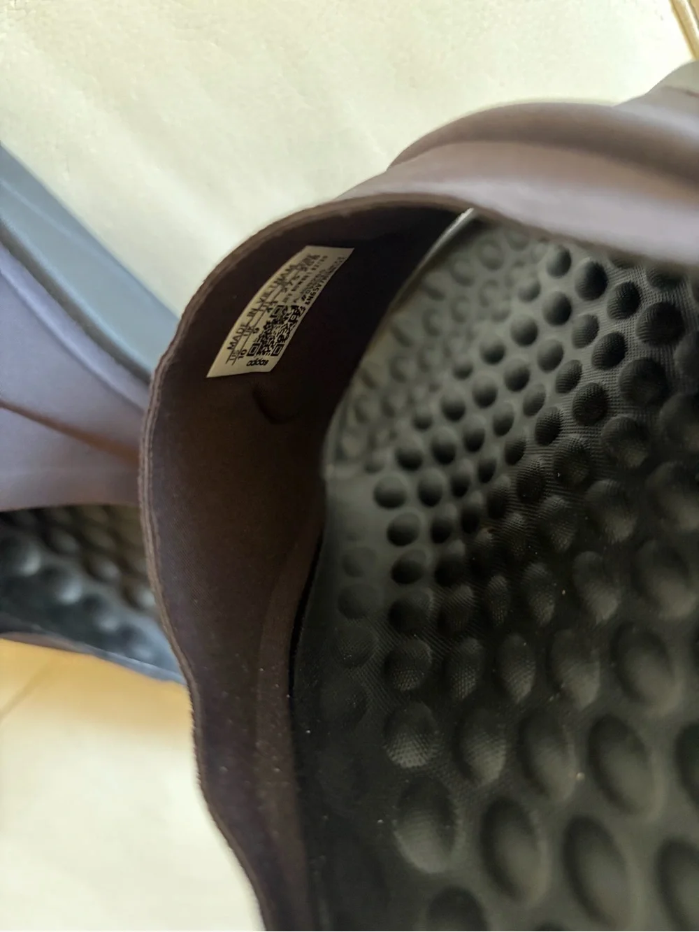 Adidas by Stella McCartney Maroon and Black Slide Sandals